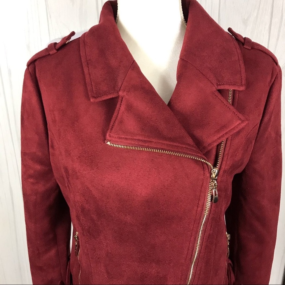 Brand new Romeo & Juliet couture Maroon suede jacket - Picture 4 of 6